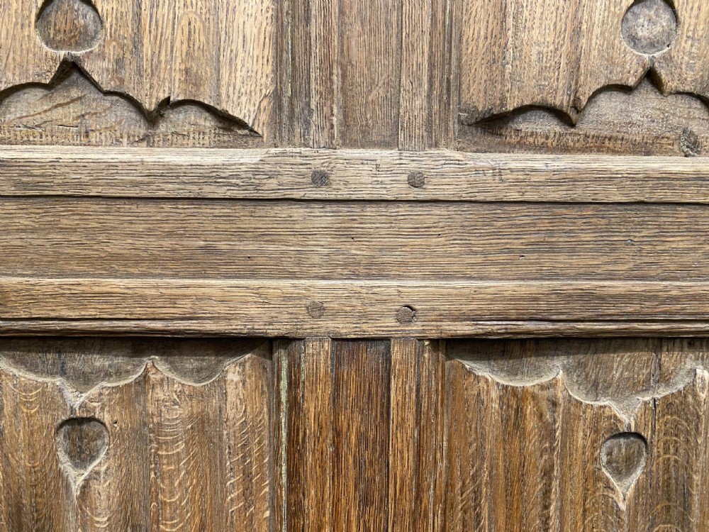 Pair French Bleached Oak Cabinets View XX