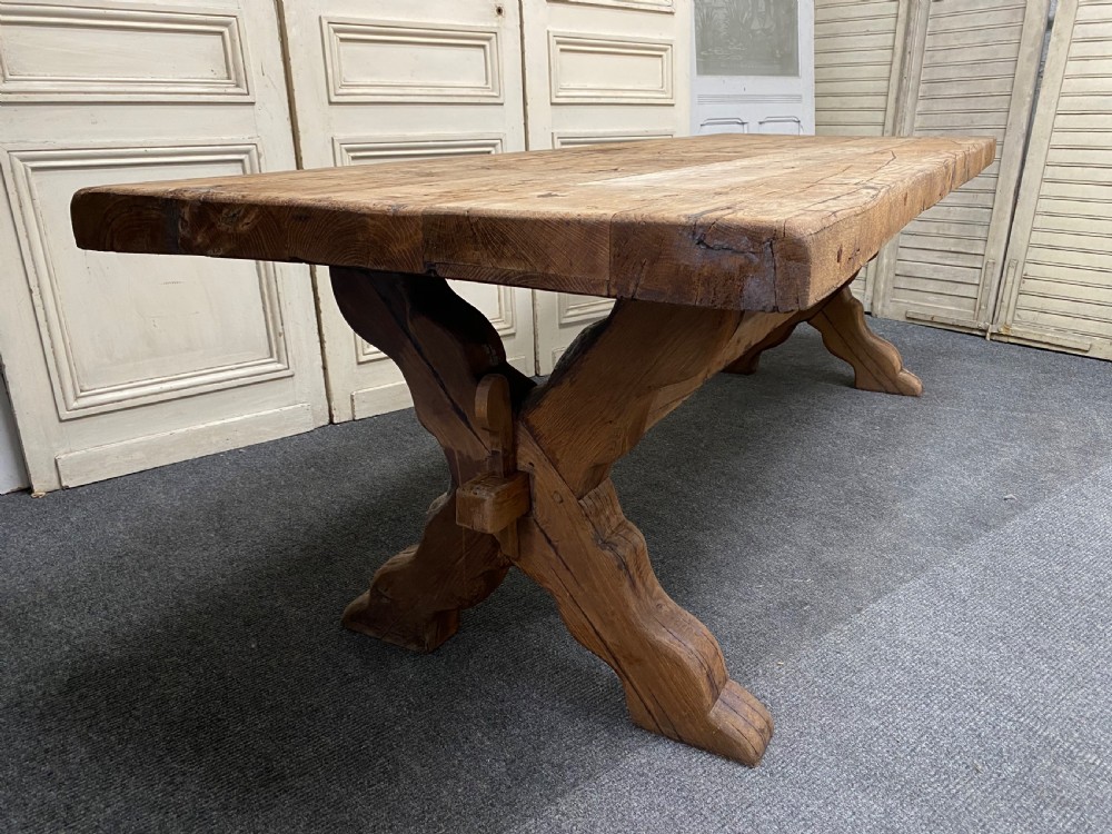 Huge Rustic Farmhouse Dining Table  View XVII
