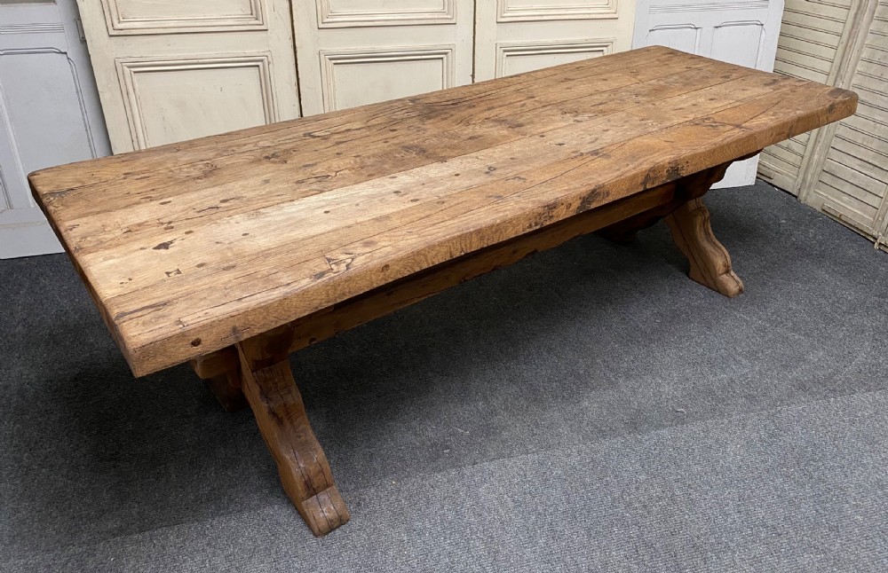 Huge Rustic Farmhouse Dining Table  View XX
