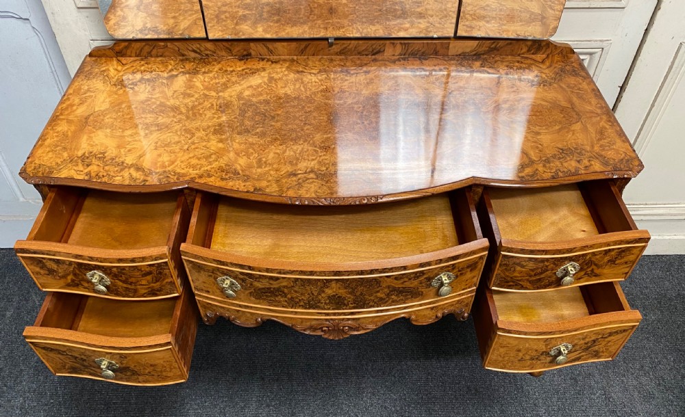 Burr Walnut Dressing Table View VIII