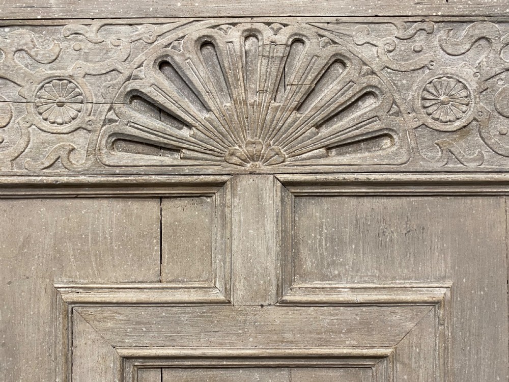 Pair Large Decorated Oak Wall Panels View II