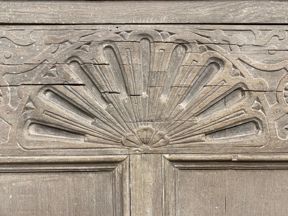 Pair Large Decorated Oak Wall Panels View IV