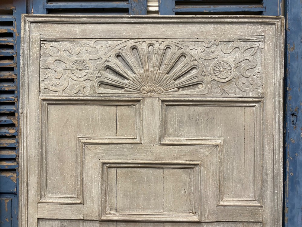 Pair Large Decorated Oak Wall Panels View IX