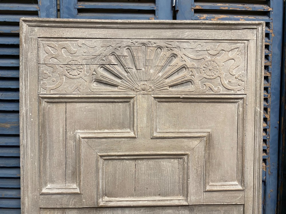 Pair Large Decorated Oak Wall Panels View X