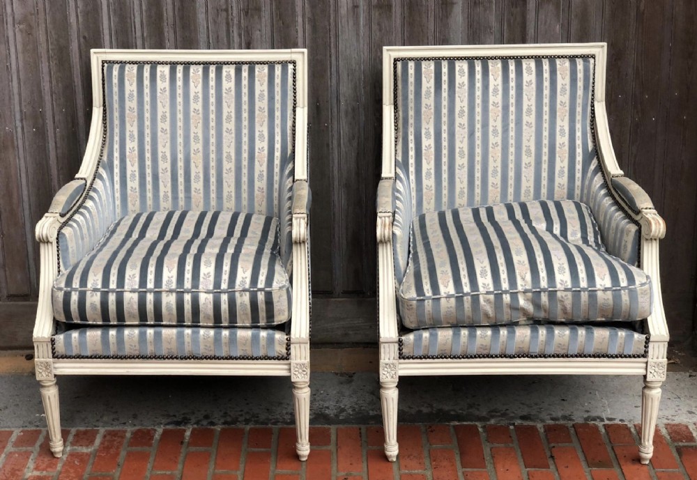 Pair French Bergere Chairs