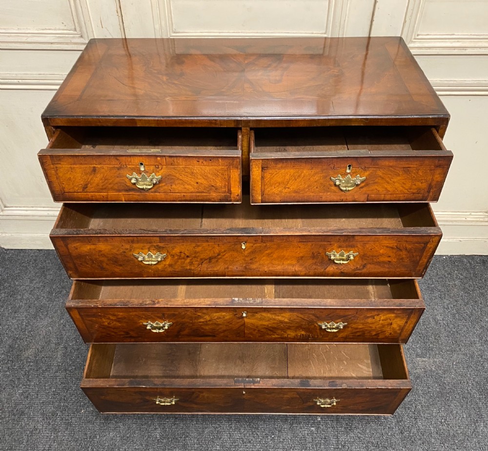 Antique Burr Walnut Chest of Drawers View V