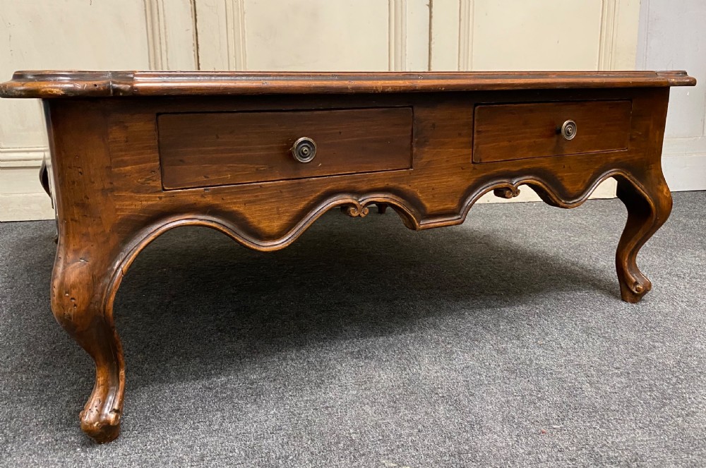 Large French Walnut Coffee Table View II