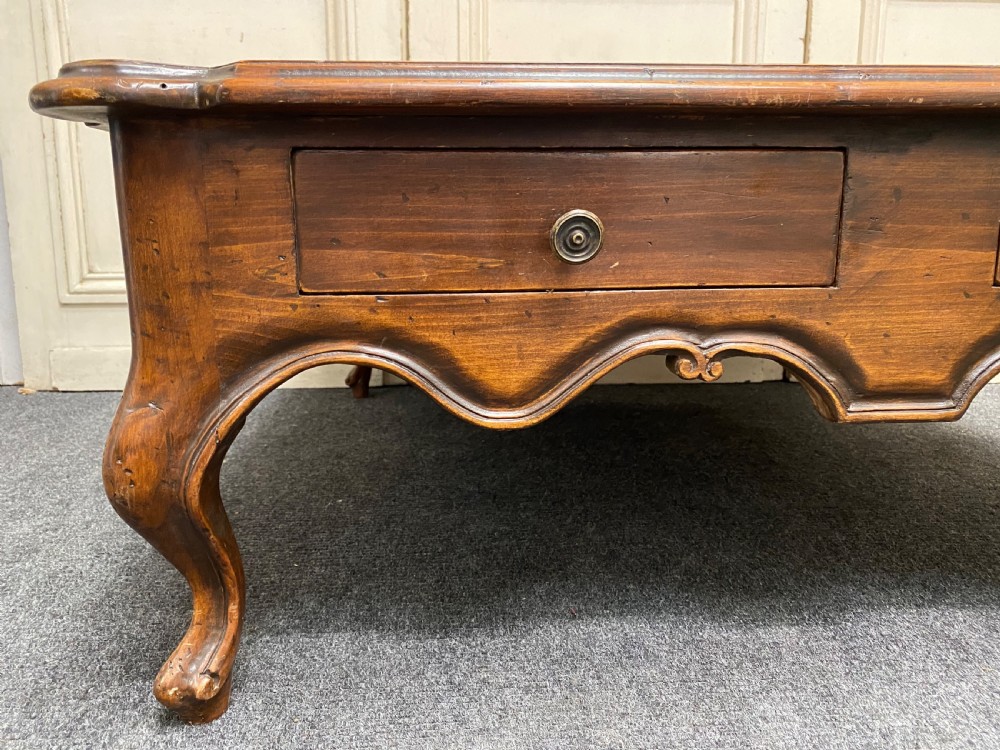 Large French Walnut Coffee Table View VI