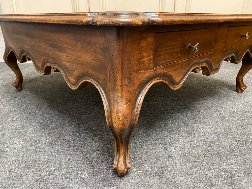 Large French Walnut Coffee Table View VIII