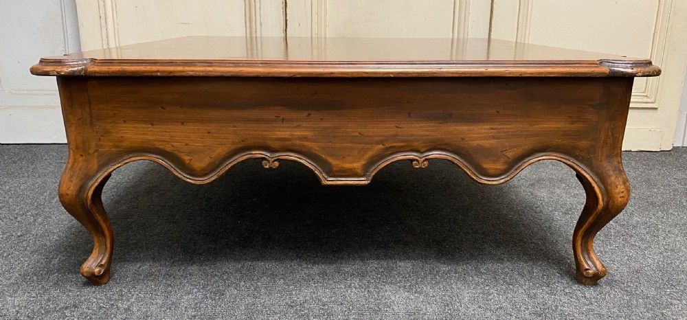 Large French Walnut Coffee Table View XI