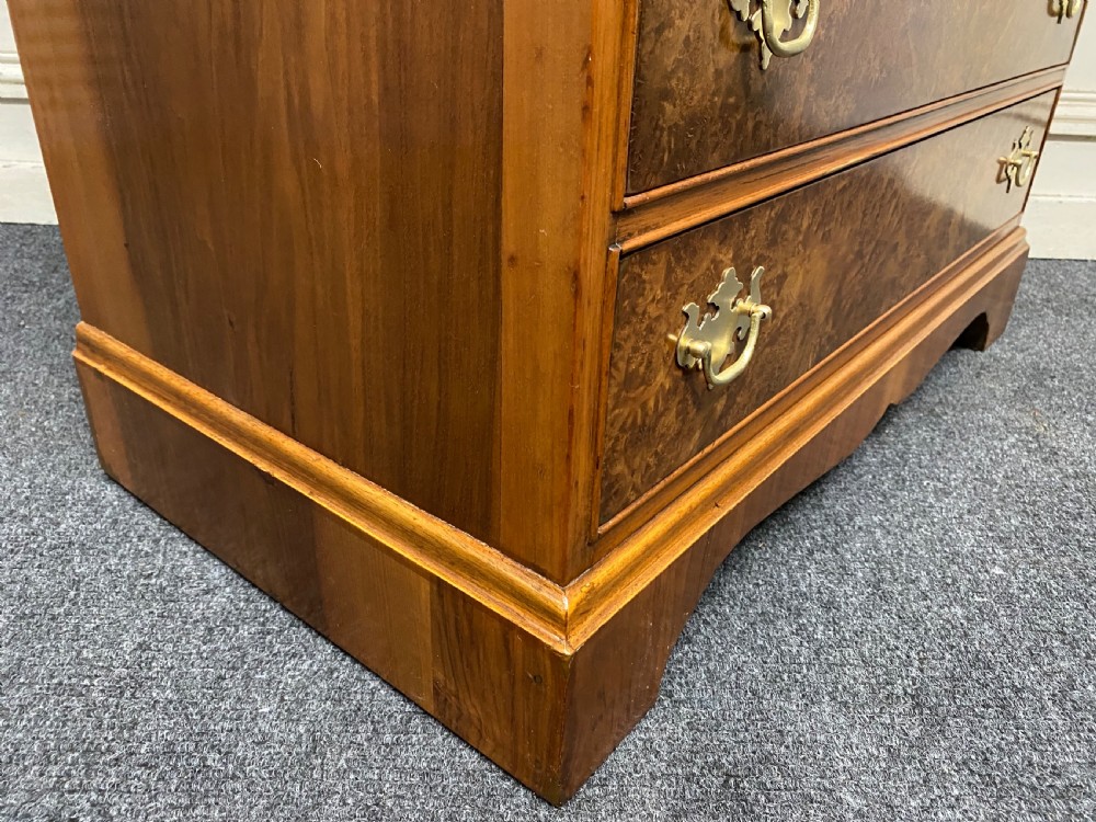 Burr Walnut Chest on Chest of Drawers View X