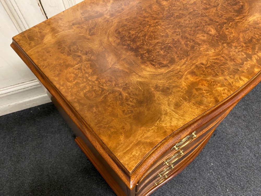 Burr Walnut Serpentine Chest of Drawers View VIII
