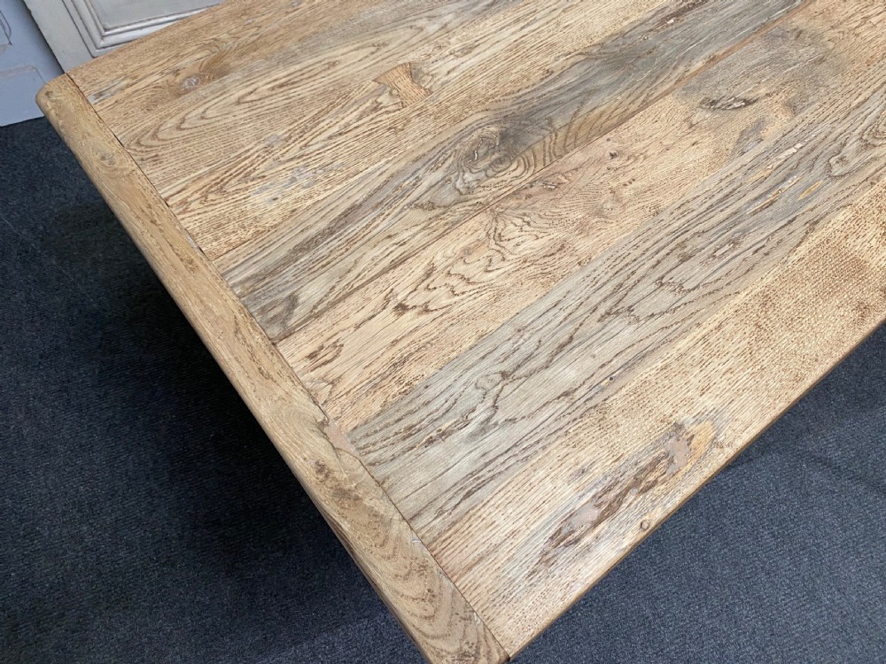 Large French Oak Farmhouse Trestle Table View III