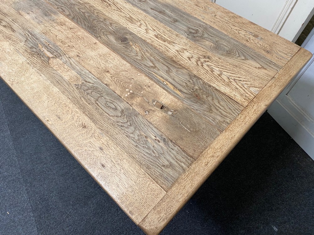 Large French Oak Farmhouse Trestle Table View VI