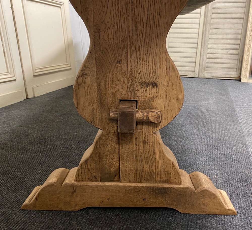 Large French Oak Farmhouse Trestle Table View IX