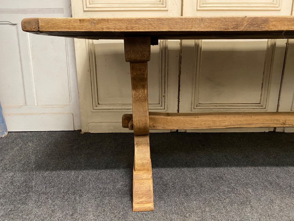 Large French Oak Farmhouse Trestle Table View XIII