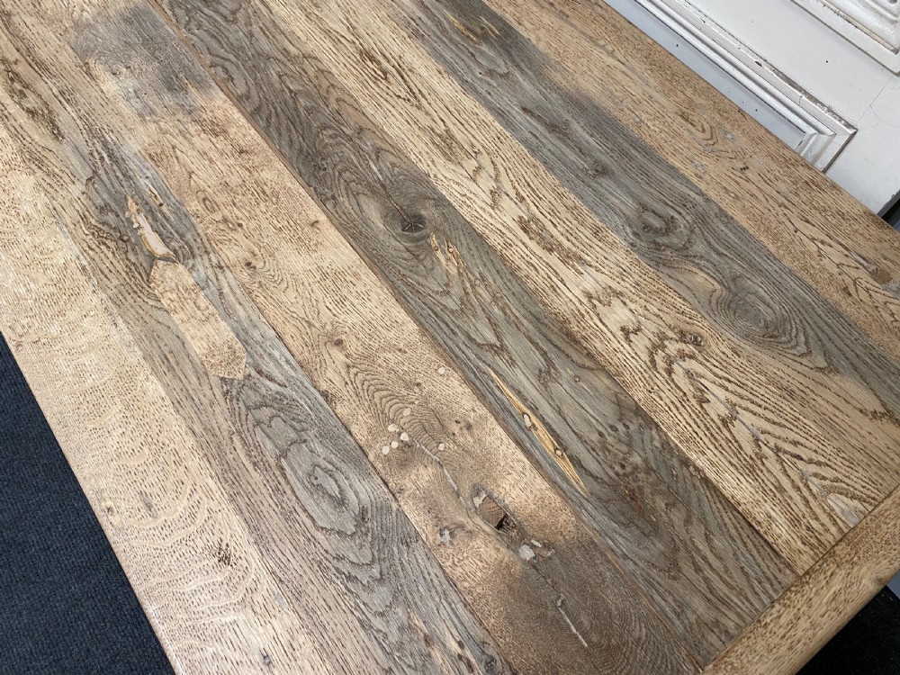 Large French Oak Farmhouse Trestle Table View XVIII