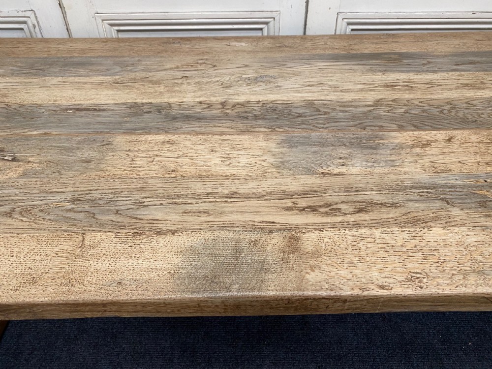 Large French Oak Farmhouse Trestle Table View XIX