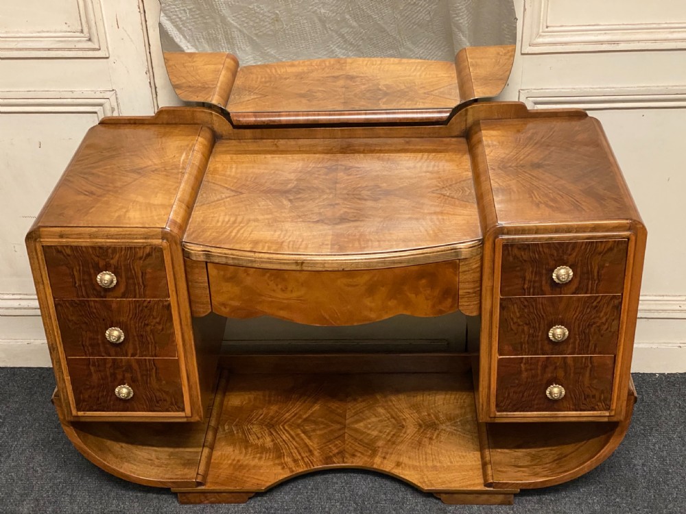 Iconic Art Deco Burr Walnut Dressing Table View III