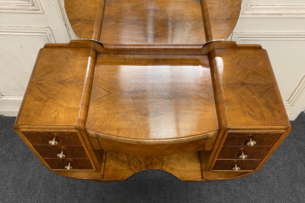 Iconic Art Deco Burr Walnut Dressing Table View IV