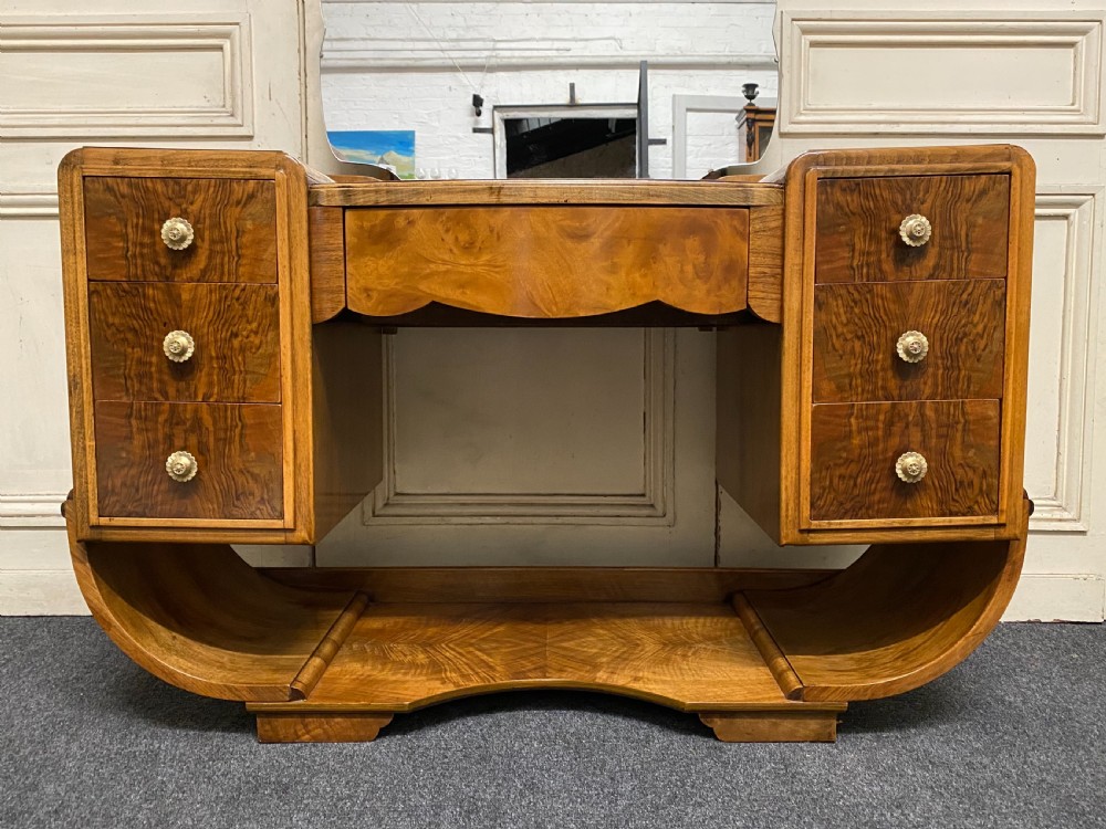 Iconic Art Deco Burr Walnut Dressing Table View V