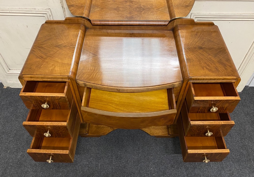 Iconic Art Deco Burr Walnut Dressing Table View XII