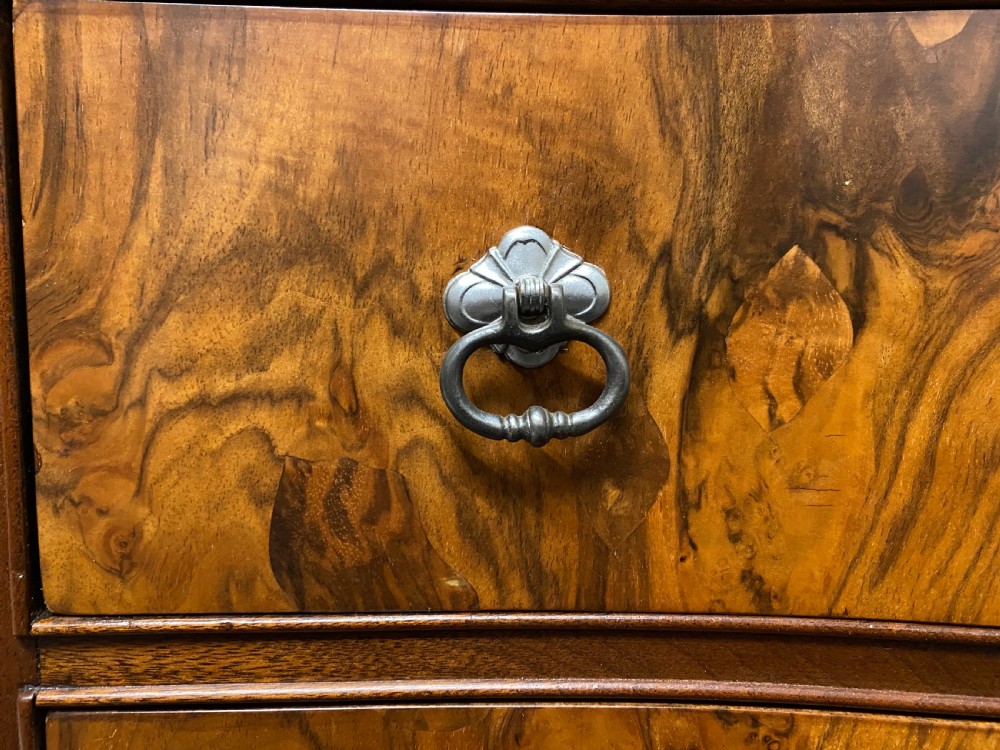 Burr Walnut Serpentine Chest of Drawers View VII