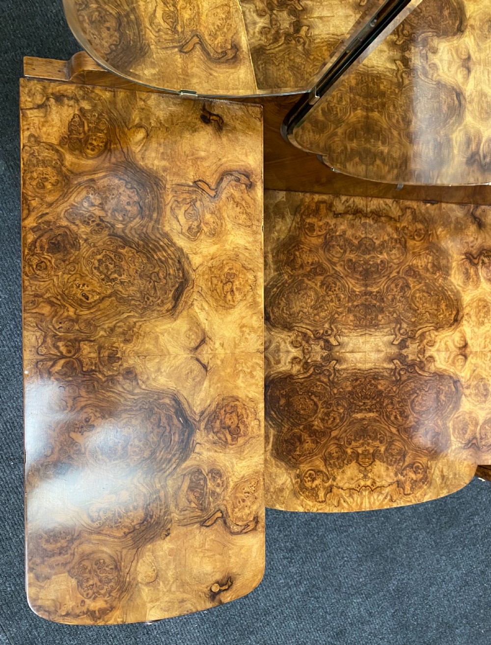 Superb Art Deco Burr Walnut Dressing Table View XXIX