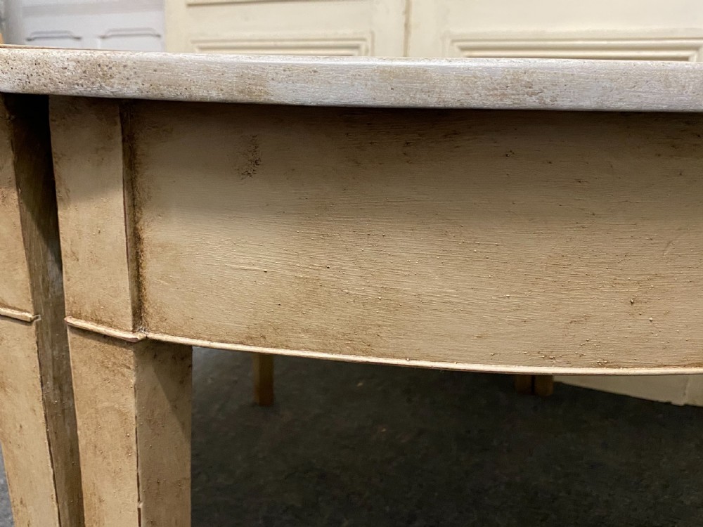 Pair Georgian Painted Demi Lune Console Tables View XIII