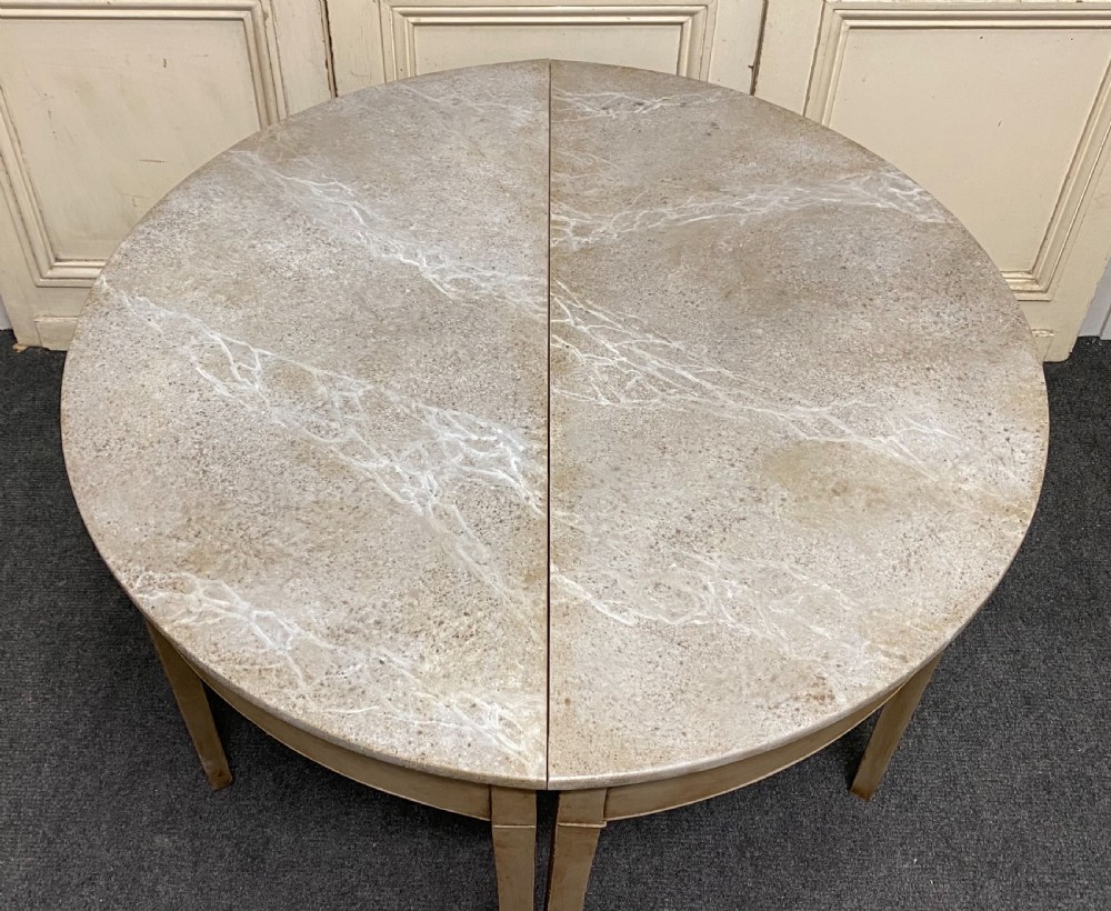Pair Georgian Painted Demi Lune Console Tables View XIV