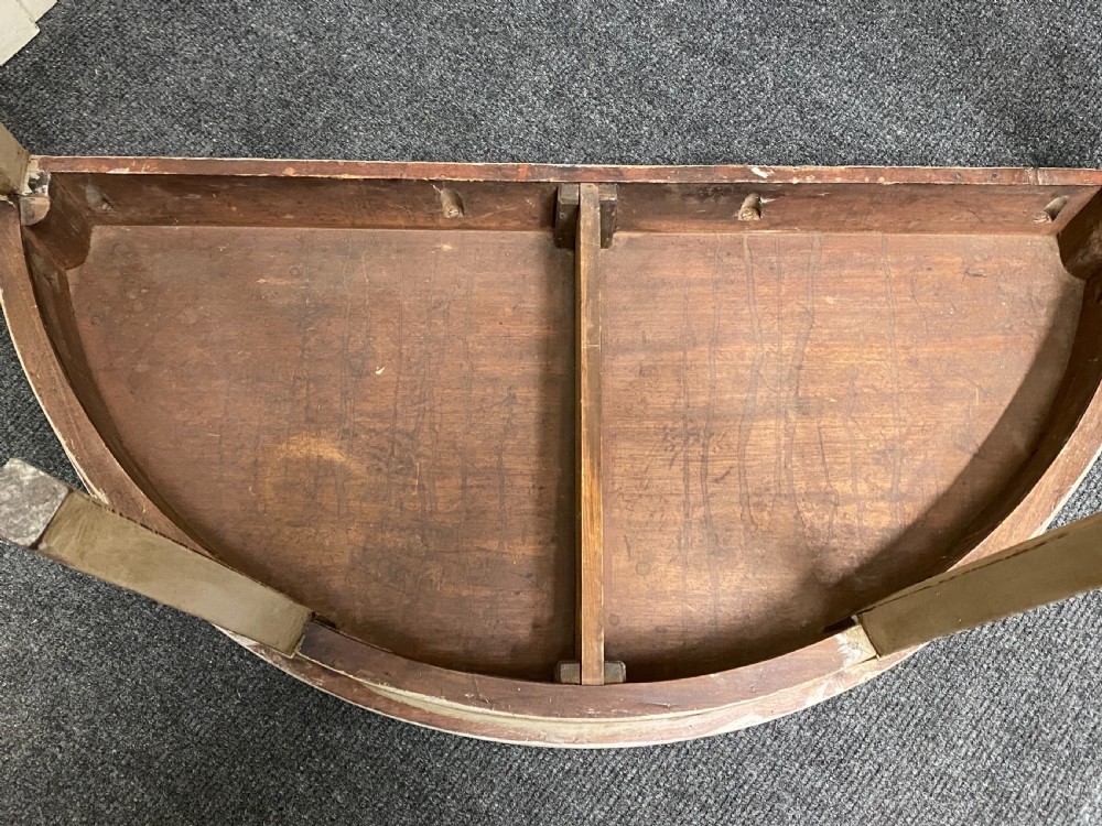 Pair Georgian Painted Demi Lune Console Tables View XVI
