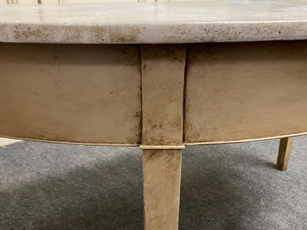 Pair Georgian Painted Demi Lune Console Tables View XX