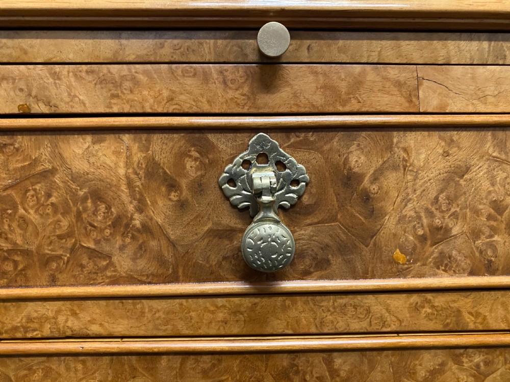 Burr Walnut Bedside Cupboard  View VI