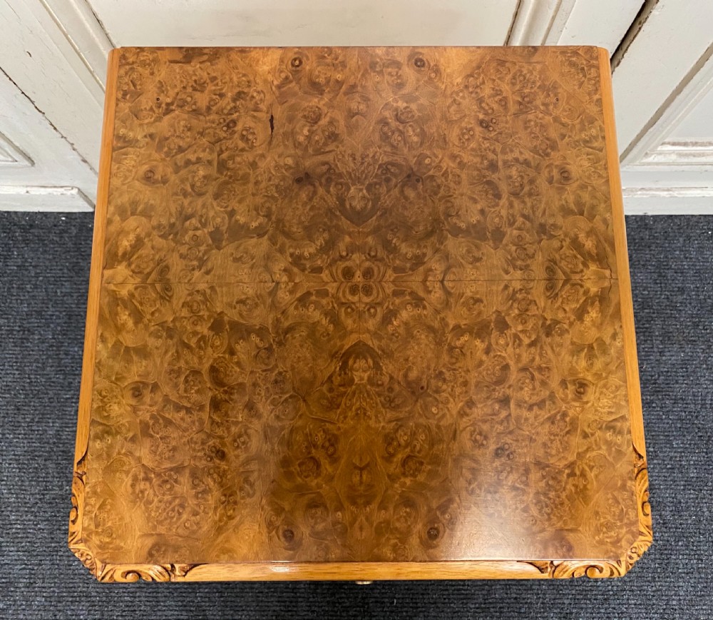 Burr Walnut Bedside Cupboard  View XII