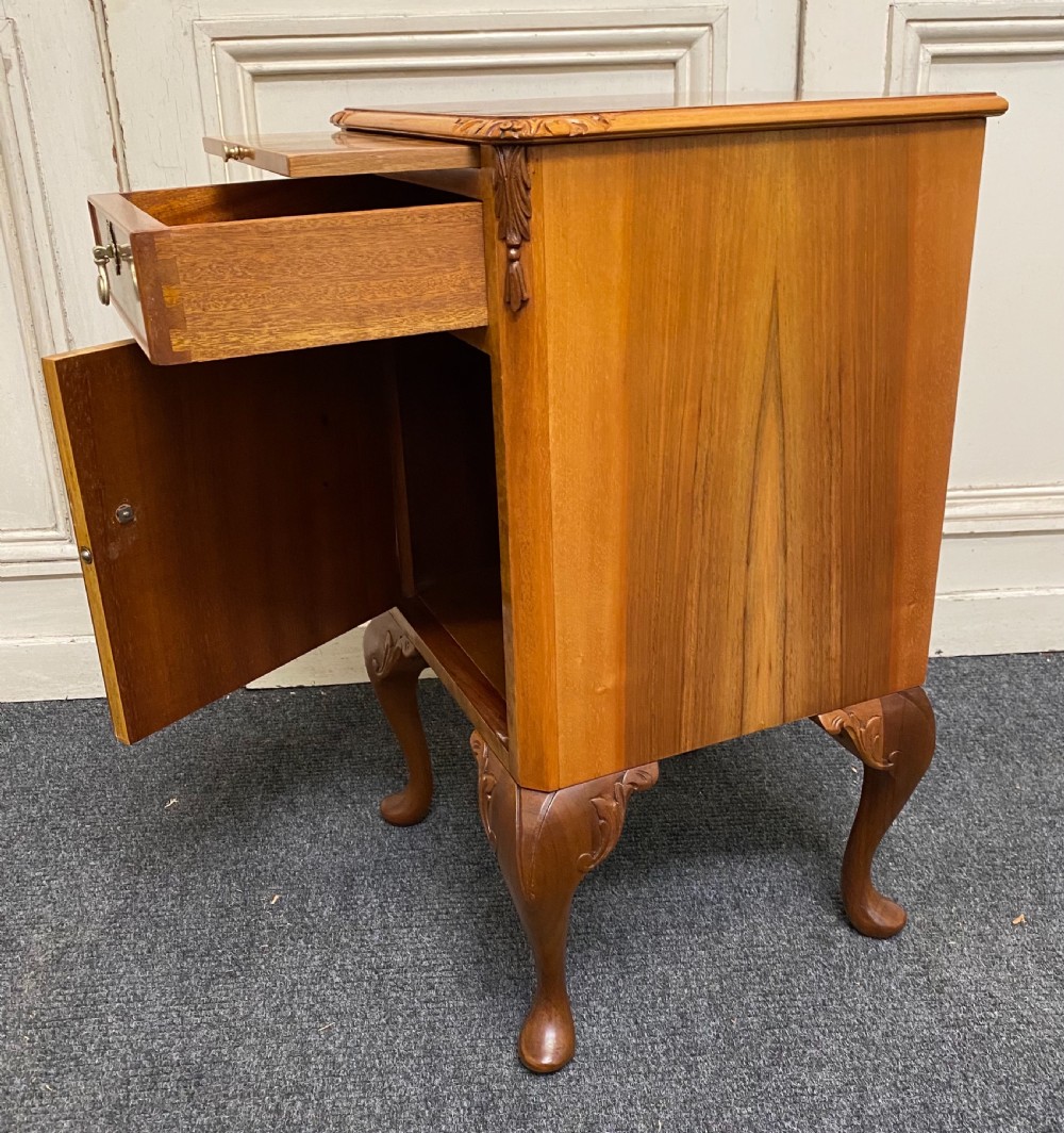 Burr Walnut Bedside Cupboard  View XIII
