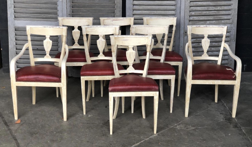 Set 8 French Directoire Dining Chairs