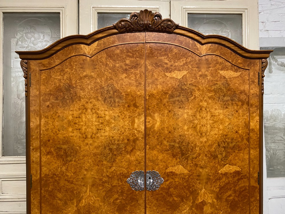 Burr Walnut 2 Door Wardrobe  View VI