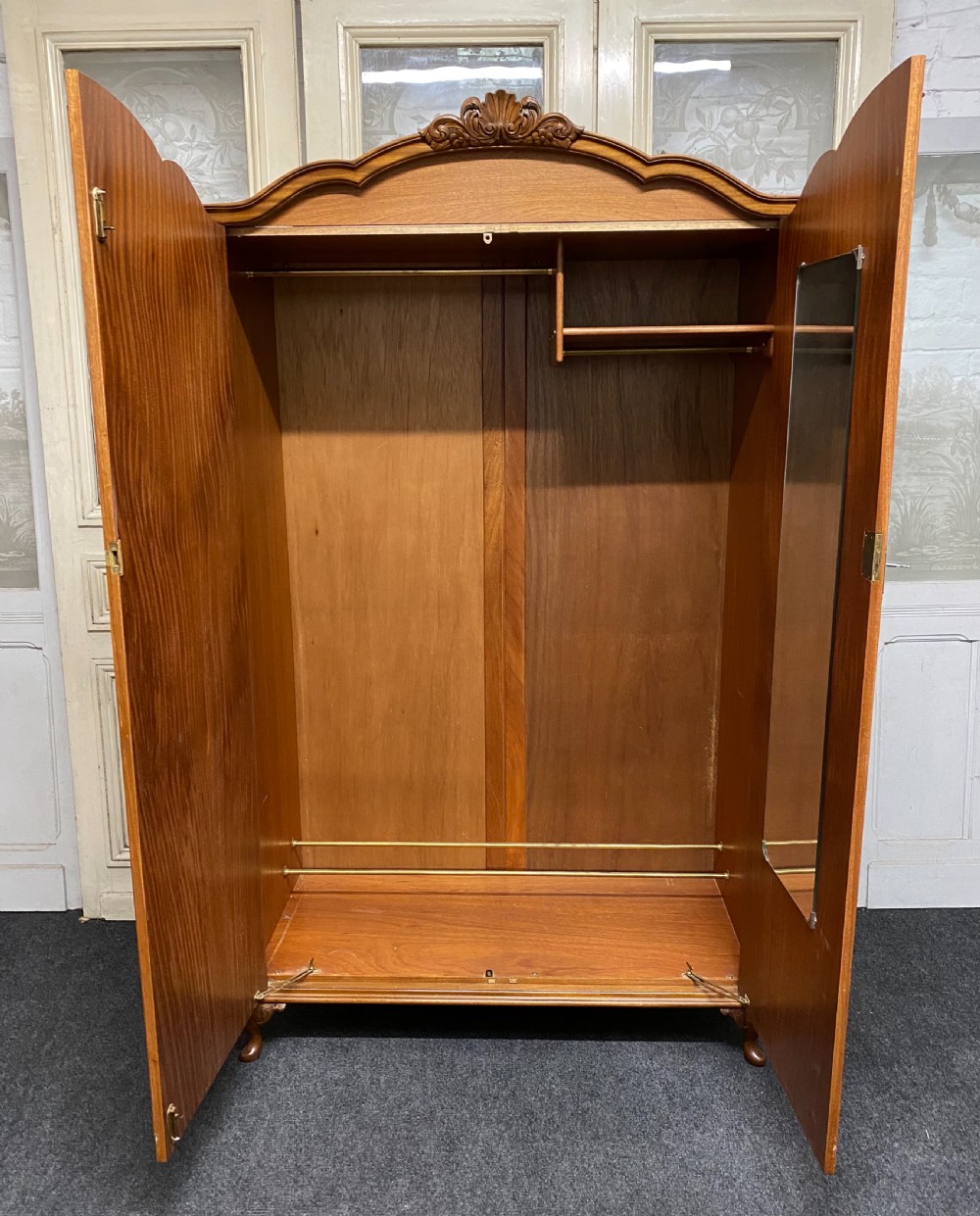 Burr Walnut 2 Door Wardrobe  View VIII