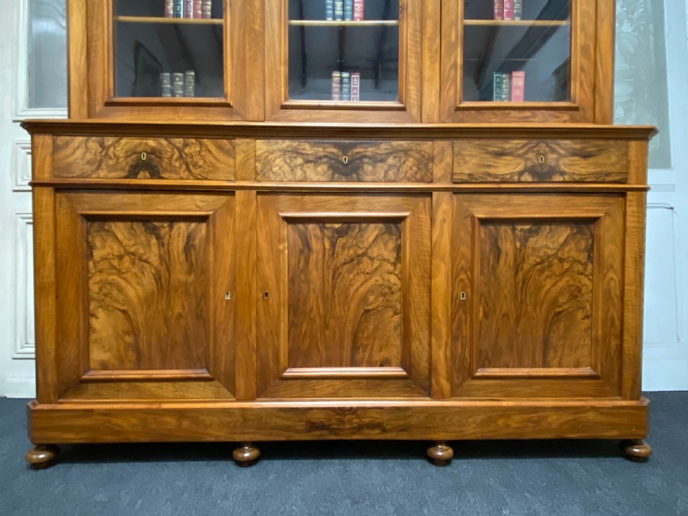 Fine Quality French Walnut Library Bookcase View III