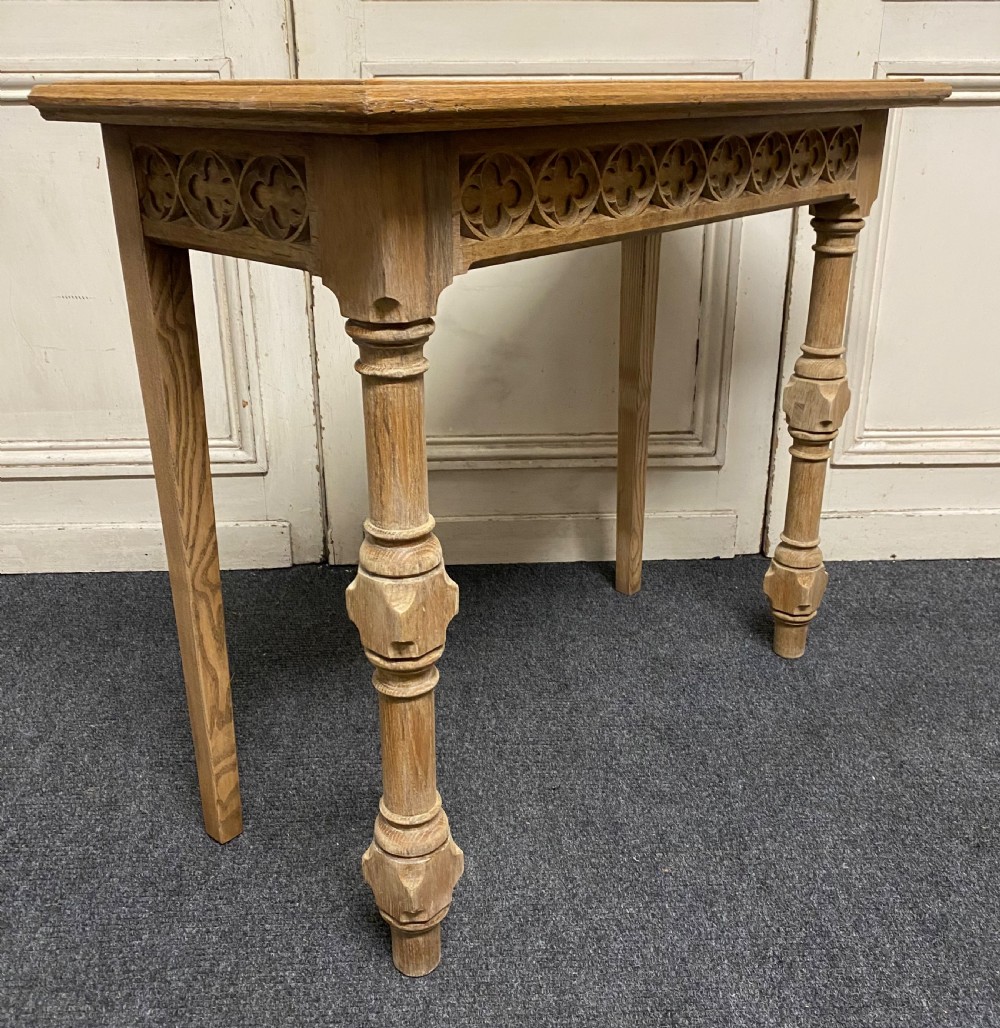 Pair Bleached Oak Console Tables View IX