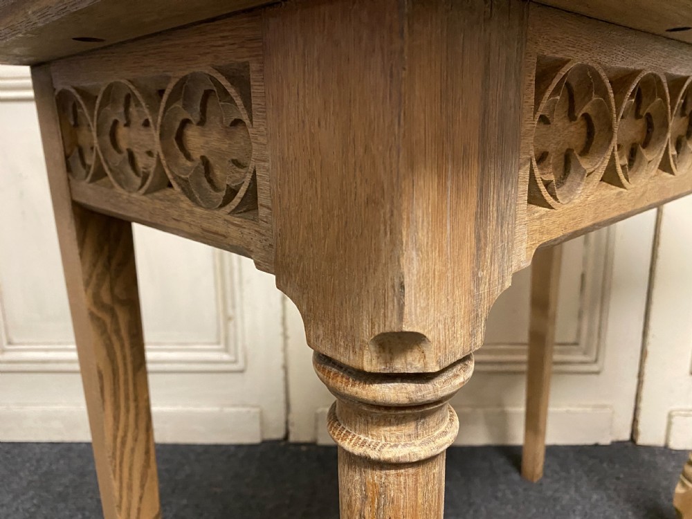 Pair Bleached Oak Console Tables View X