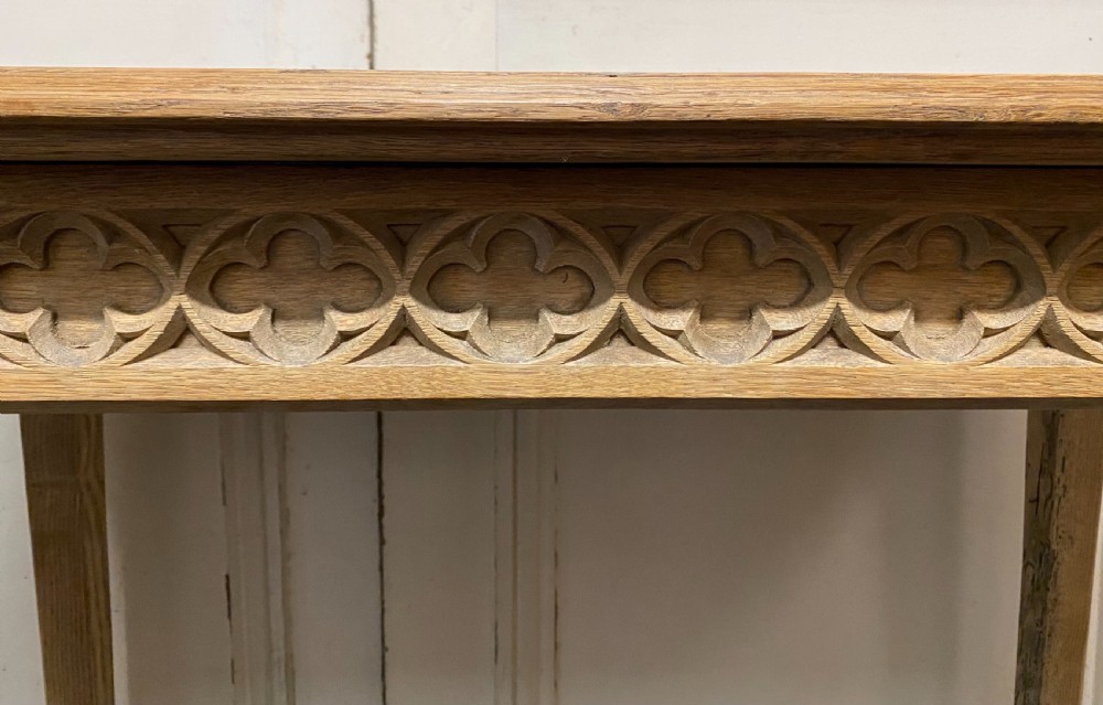 Pair Bleached Oak Console Tables View XIII