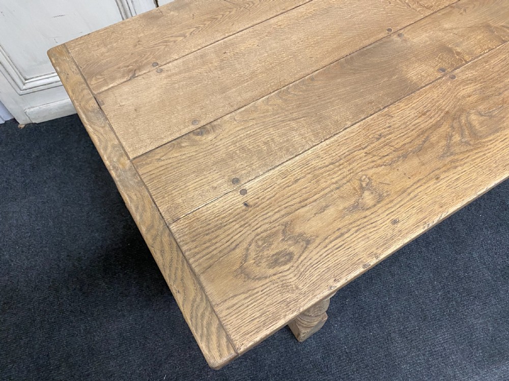 Bleached Oak Farmhouse Refectory Dining Table  View V