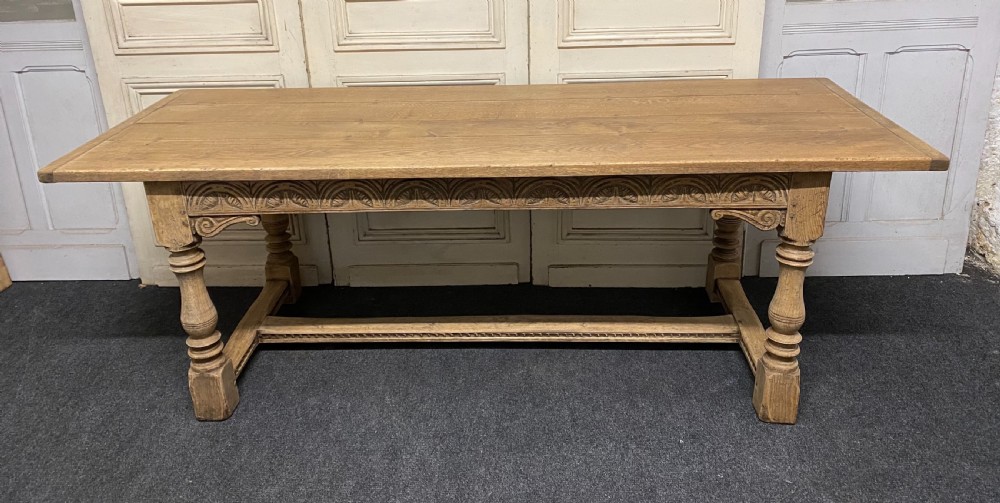 Bleached Oak Farmhouse Refectory Dining Table  View VII