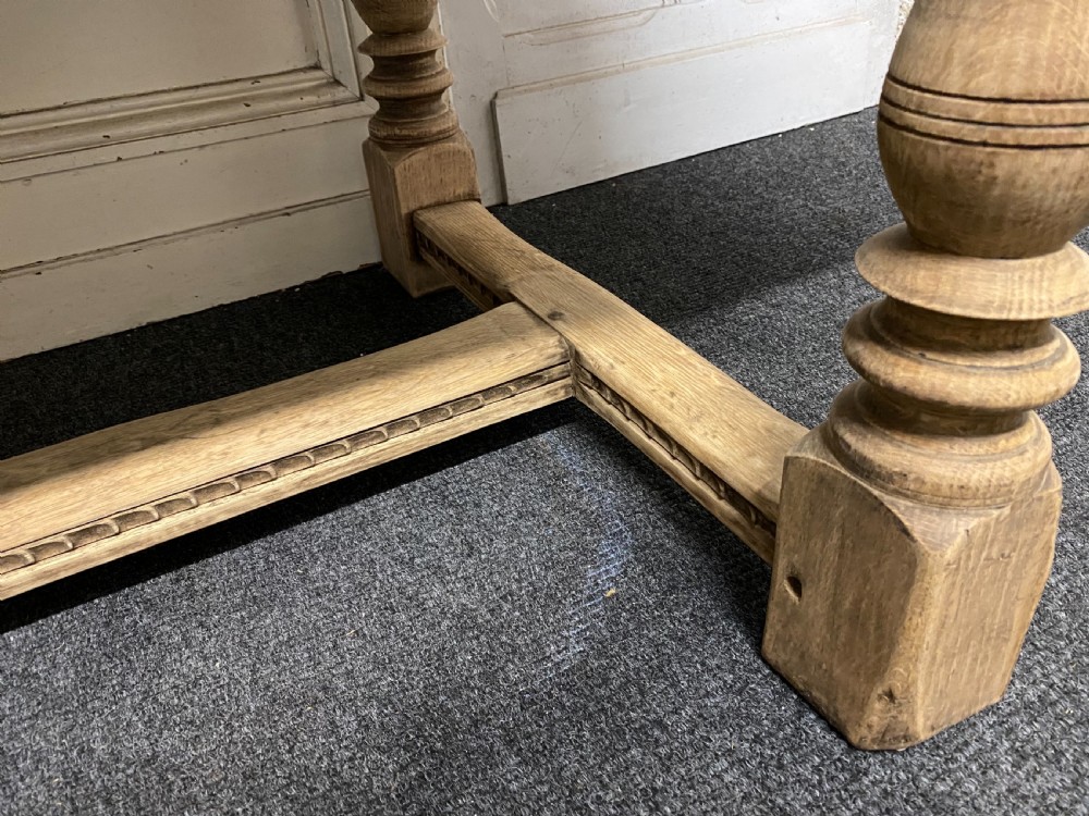 Bleached Oak Farmhouse Refectory Dining Table  View X