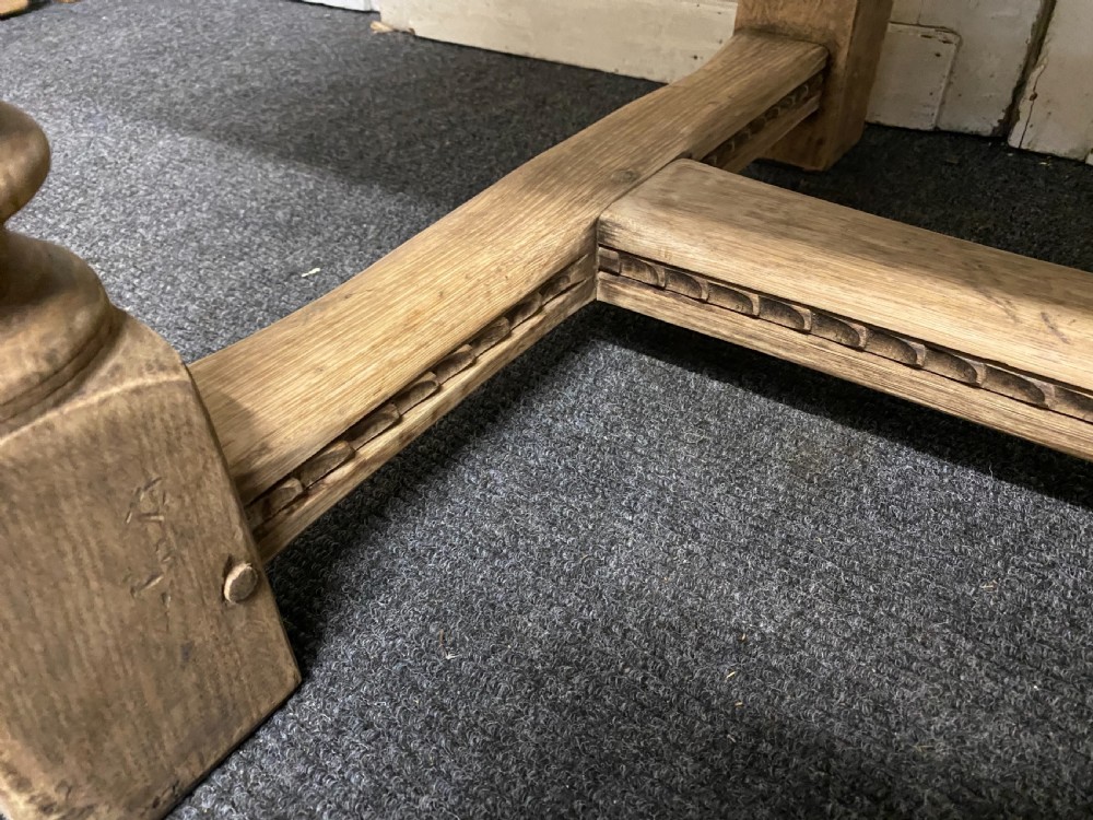 Bleached Oak Farmhouse Refectory Dining Table  View XI