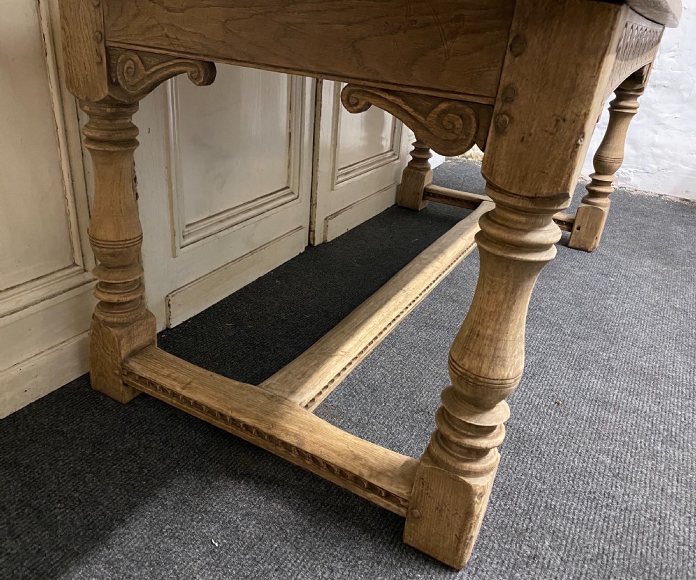 Bleached Oak Farmhouse Refectory Dining Table  View XIII