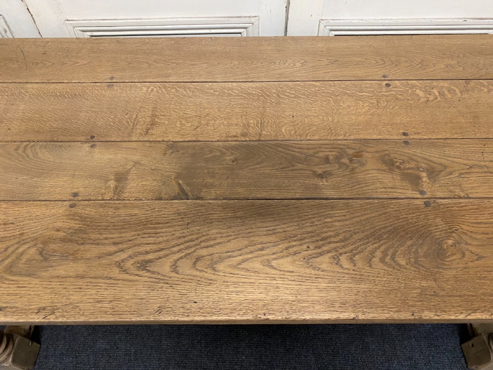 Bleached Oak Farmhouse Refectory Dining Table  View XIV