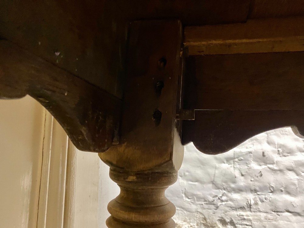 Bleached Oak Farmhouse Refectory Dining Table  View XVIII