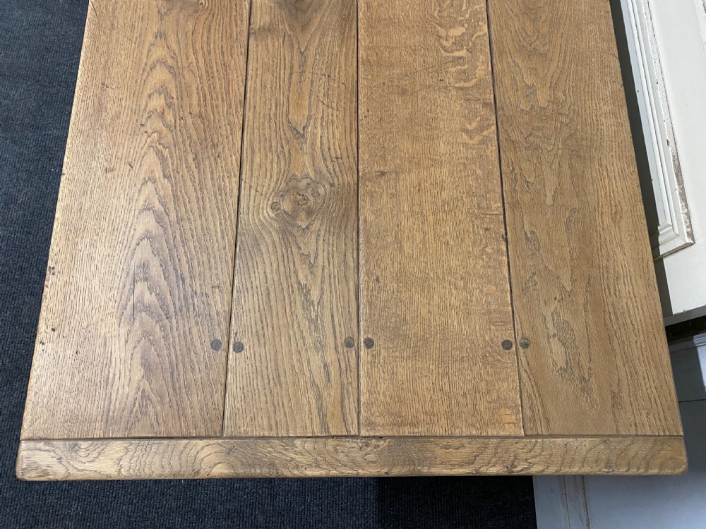 Bleached Oak Farmhouse Refectory Dining Table  View XX
